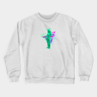 Samurai Glitch Vaporwave Aesthetic Crewneck Sweatshirt